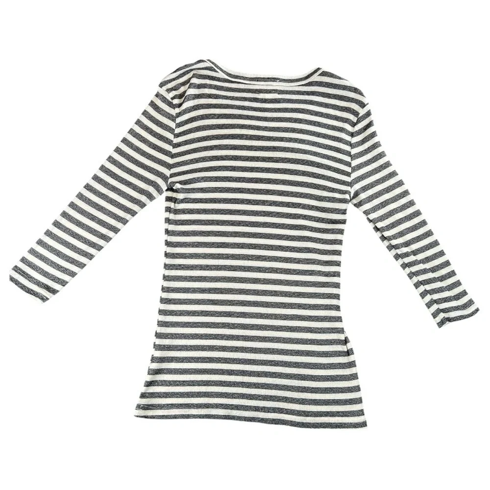 Anthropologie Michael Stars Women's Shine V-Neck Long-Sleeve Tee In Size XS/S - Picture 5 of 8